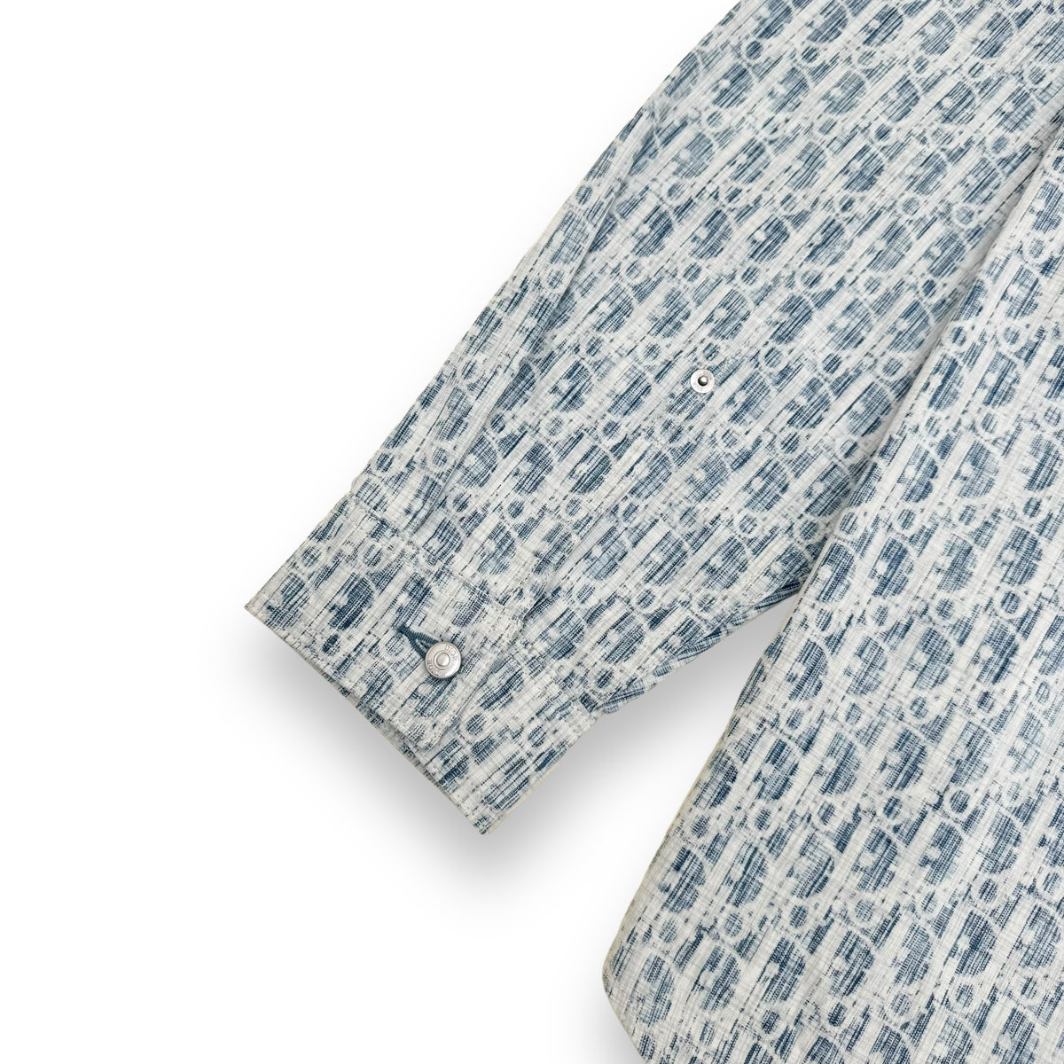 DIOR OBLIQUE KASURI DENIM OVER SHIRT BLUE / WHITE XL