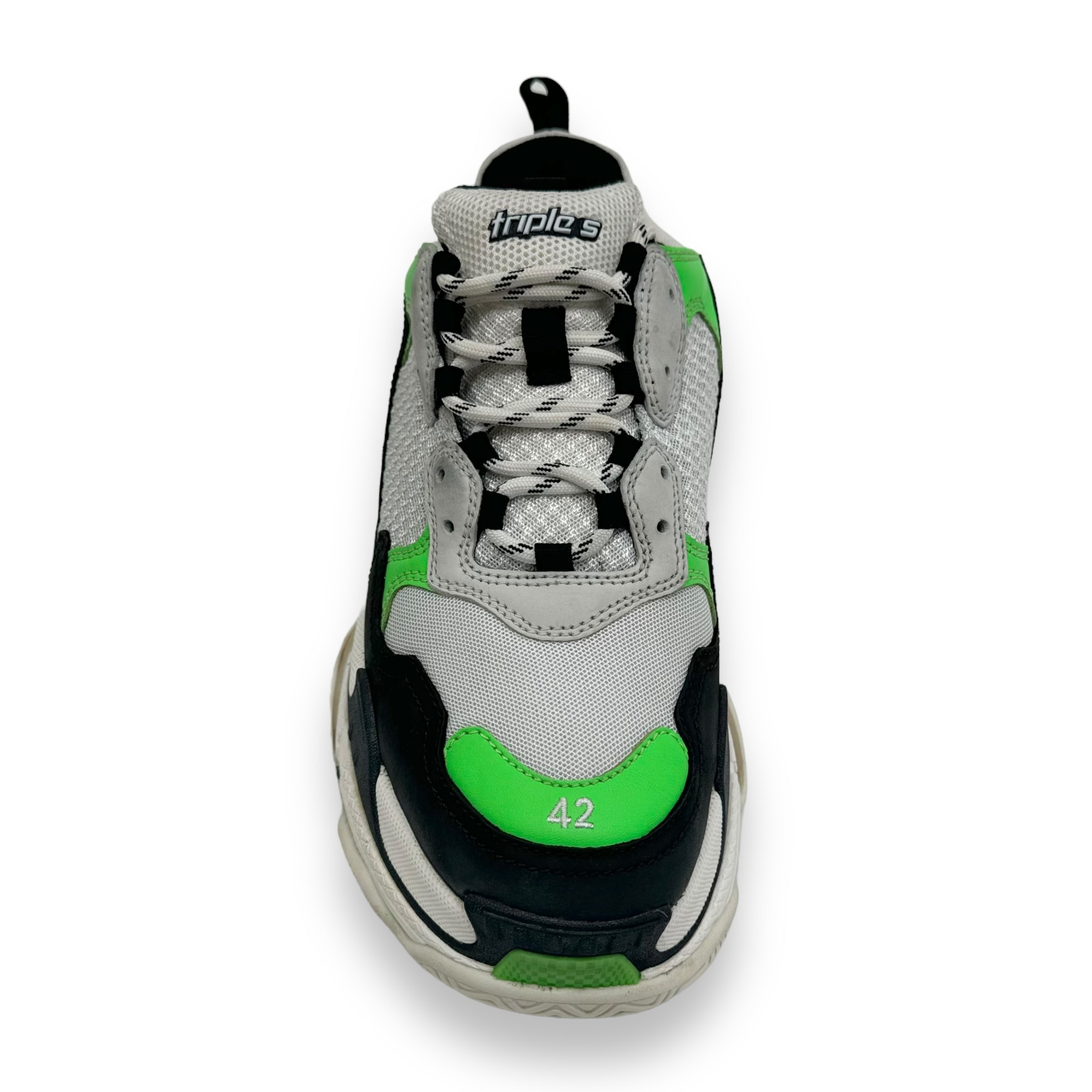 BALENCIAGA TRIPLE S SNEAKER BLACK / GREEN / WHITE UK8