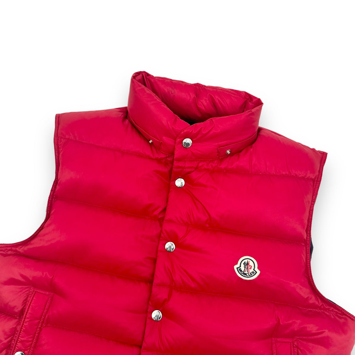 MONCLER BILLECART GILET PUFFER JACKET RED XL