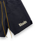 RHUDE LOGO NYLON SHORTS BLACK / WHITE M