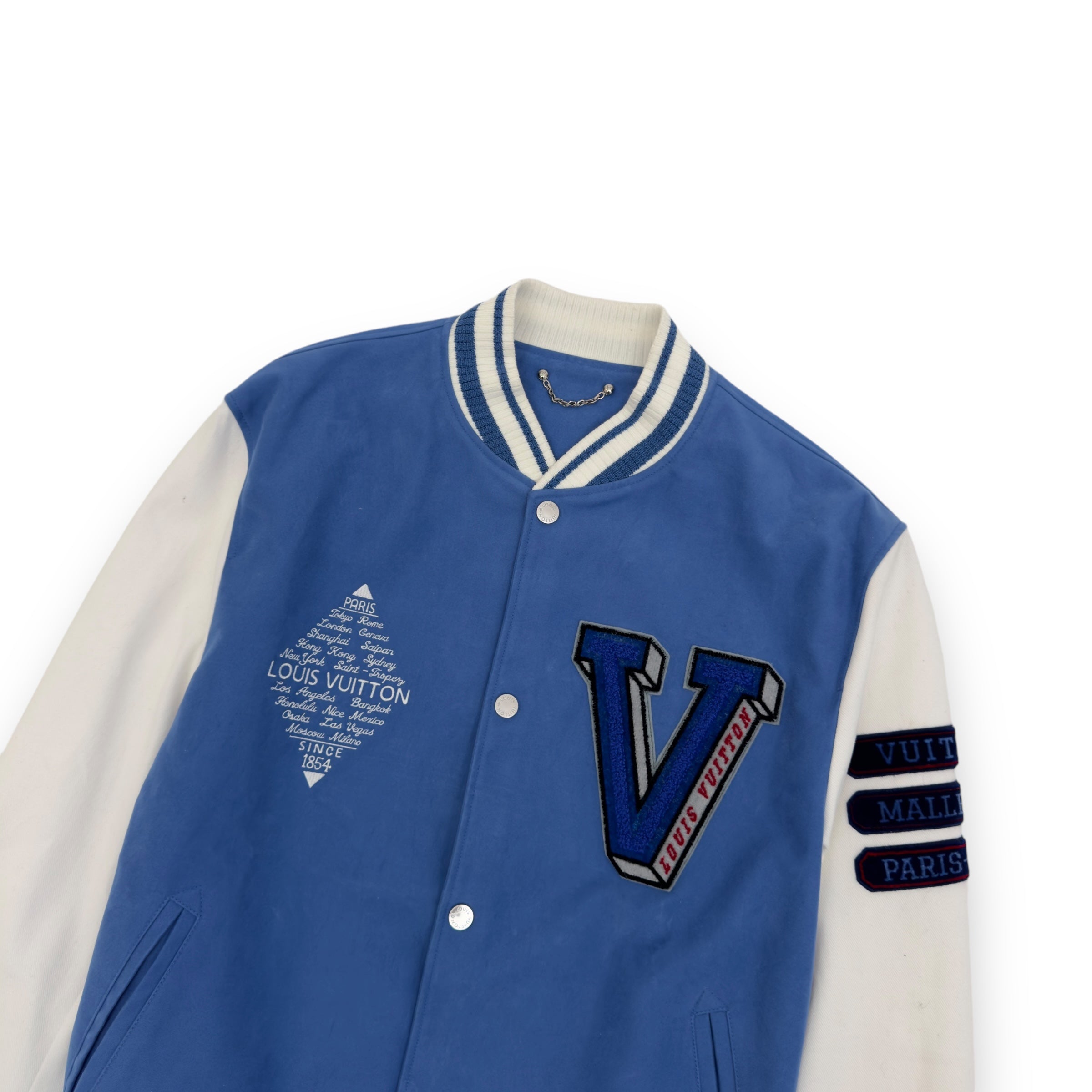 Louis vuitton varsity jacket blue best sale