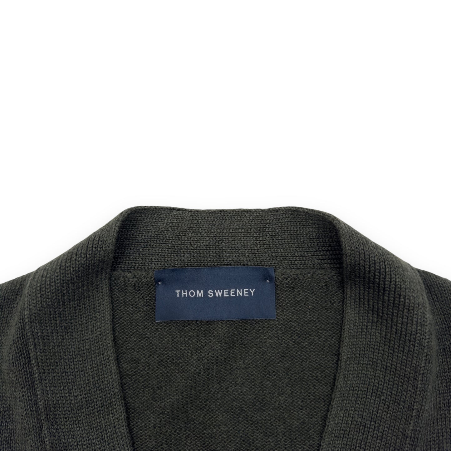 THOM SWEENEY COTTON / LINEN BLEND CARDIGAN GREEN M