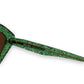 MIU MIU CORE COLLECTION GLITTER SUNGLASSES GREEN / BROWN O/S