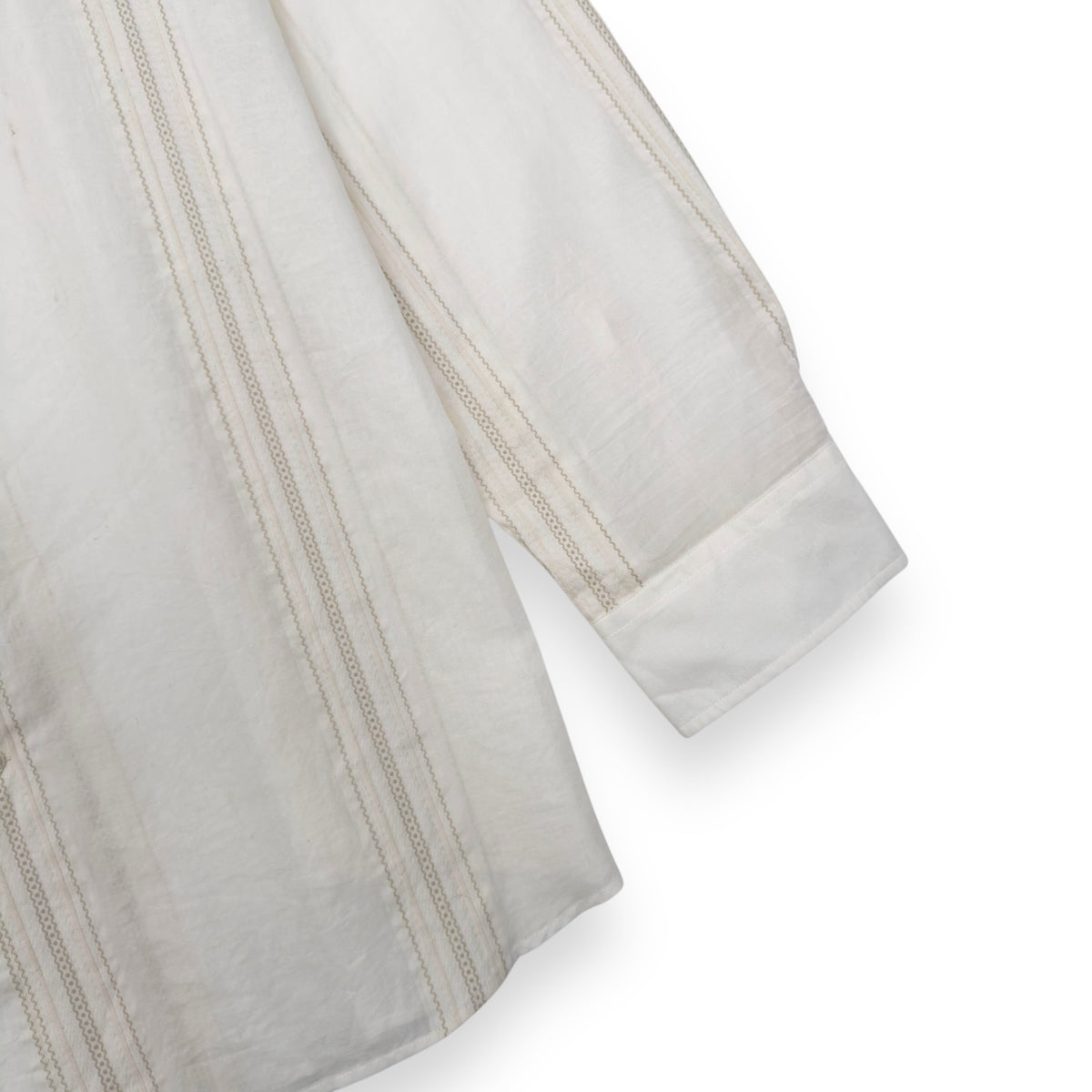 ETRO EMBROIDERED COTTON SHIRT IVORY XXL