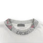 DIOR EMBROIDERED LOGO MOTIF NECK COTTON T-SHIRT L