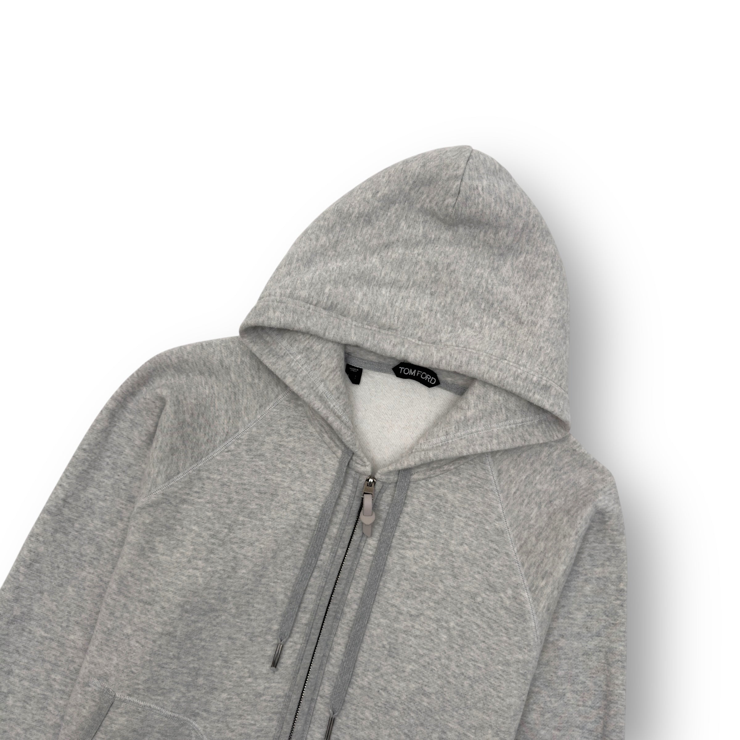 TOM FORD COTTON ZIP UP HOODIE GREY 52 / XL
