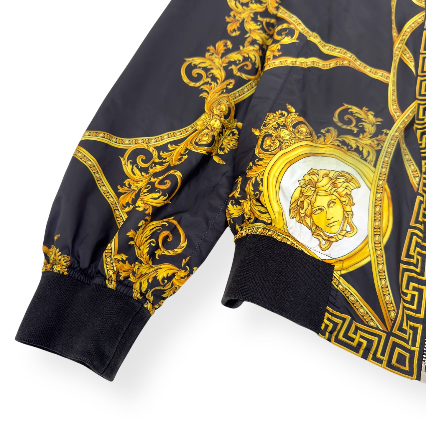 VERSACE BAROQUE PRINT REVERSIBLE JACKET YELLOW / BLACK 46 / S