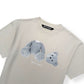 PALM ANGELS ICE BEAR LOGO T-SHIRT ECRU L