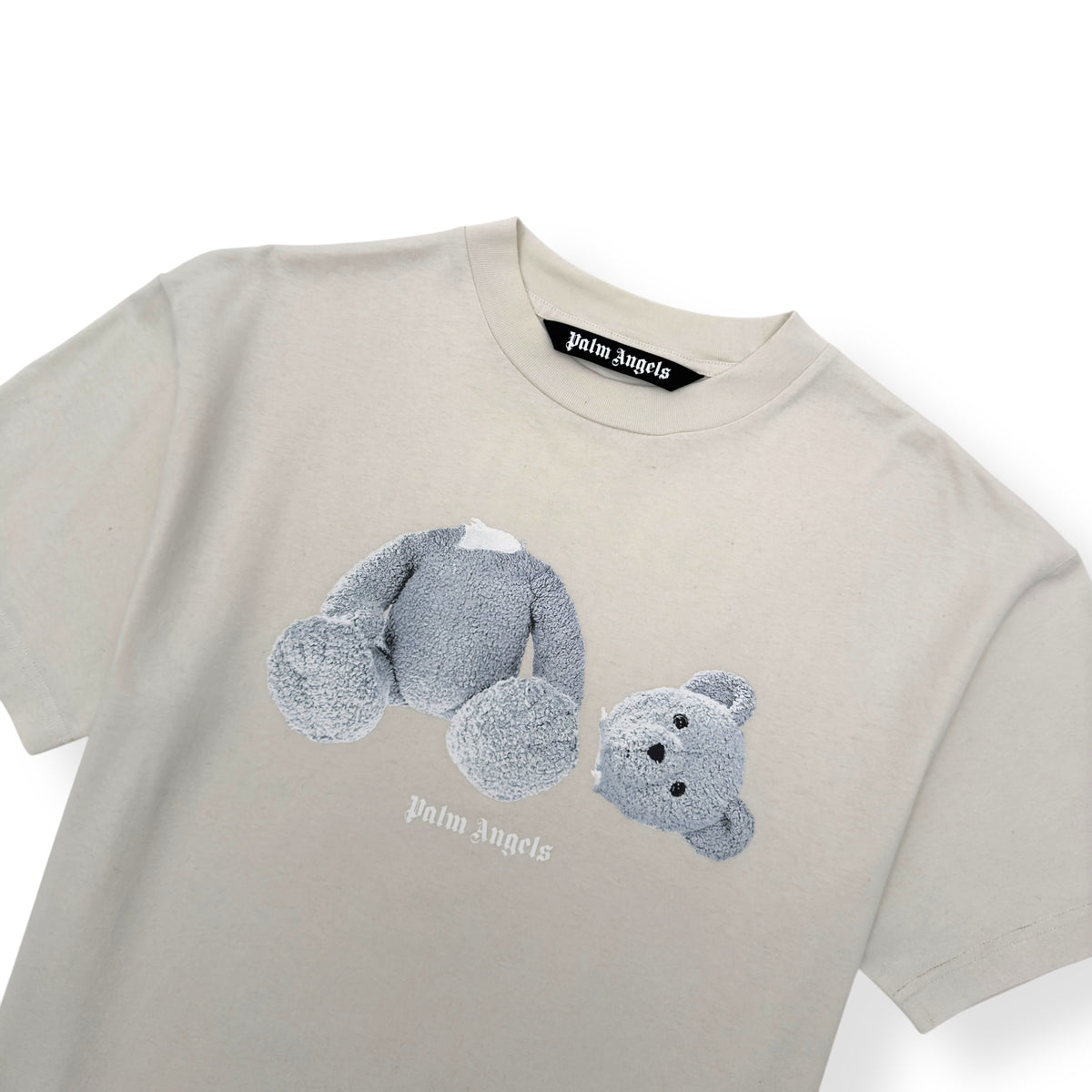 PALM ANGELS ICE BEAR LOGO T-SHIRT ECRU L