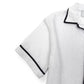 PRADA COTTON BOWLING SHIRT WHITE / BLACK M