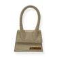 JACQUEMUS LE CHIQUITO MINI CROC EMBOSSED BAG CREAM MINI