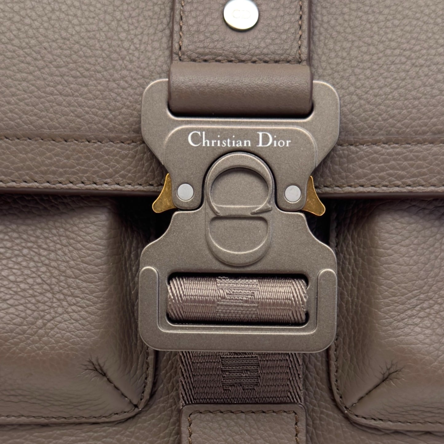 DIOR HIT THE ROAD GRAINED CALFSKIN SHOULDER BAG BROWN S