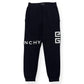 GIVENCHY 4G LOGO EMBROIDERED SWEAT PANTS BLACK / WHITE M