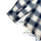 AMIRI DISTRESSED FLANNEL SHIRT BLUE / WHITE M