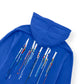 AMIRI EMBROIDERED PAINT DRIP CORE LOGO HOODIE BLUE M