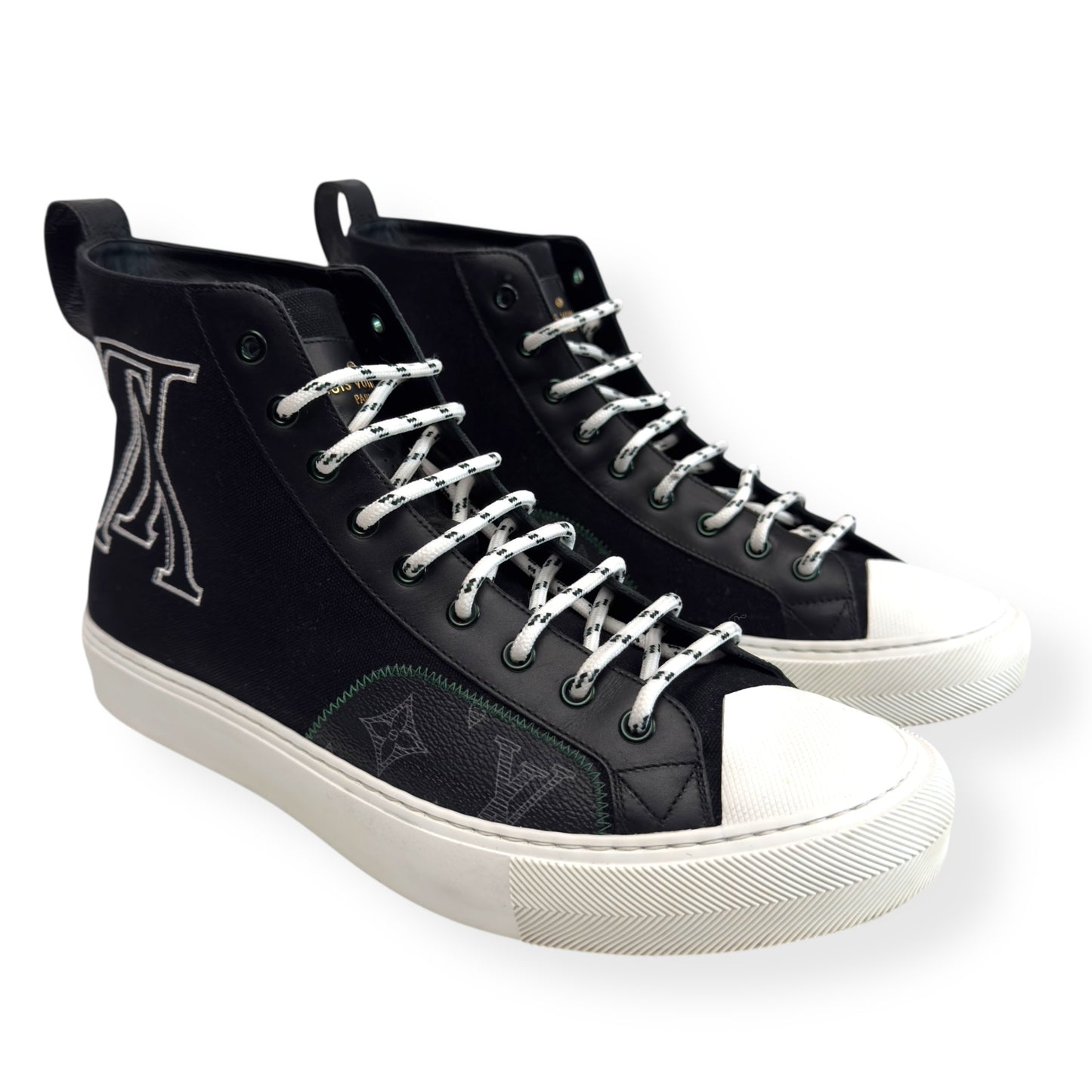 LOUIS VUITTON HIGH TOP SNEAKER BLACK / WHITE UK9