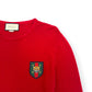 GUCCI PATCH DETAILED SWEATER RED L