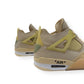 OFF-WHITE X AIR JORDAN 4 SNEAKER SAIL UK8.5
