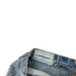 CASABLANCA BLEACHED MONOGRAM STRAIGHT-LEG DENIM JEANS BLUE W26”