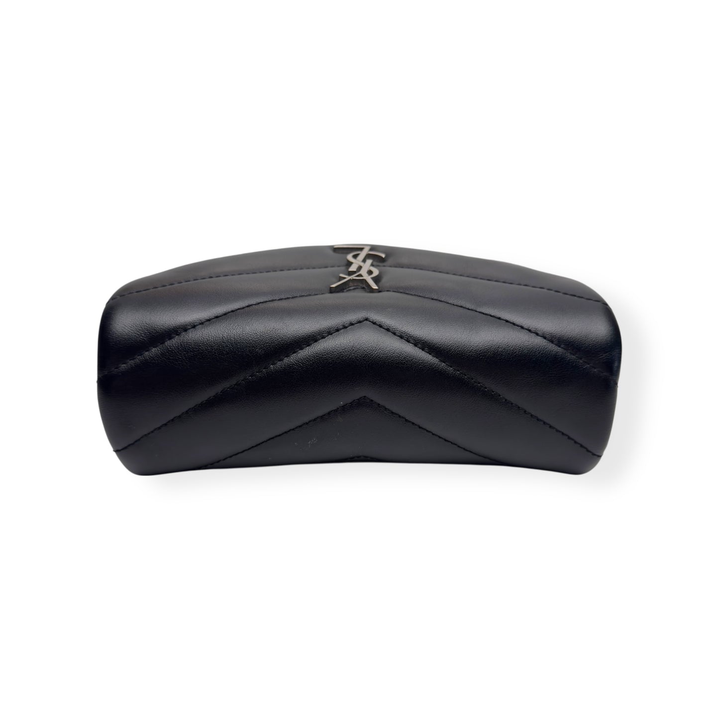 SAINT LAURENT TOY QUILTED LEATHER CROSS-BODY BAG BLACK / SILVER S