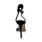 GIANVITO ROSSI PORTOFINO 105 SUEDE SANDALS BLACK 38 / UK5