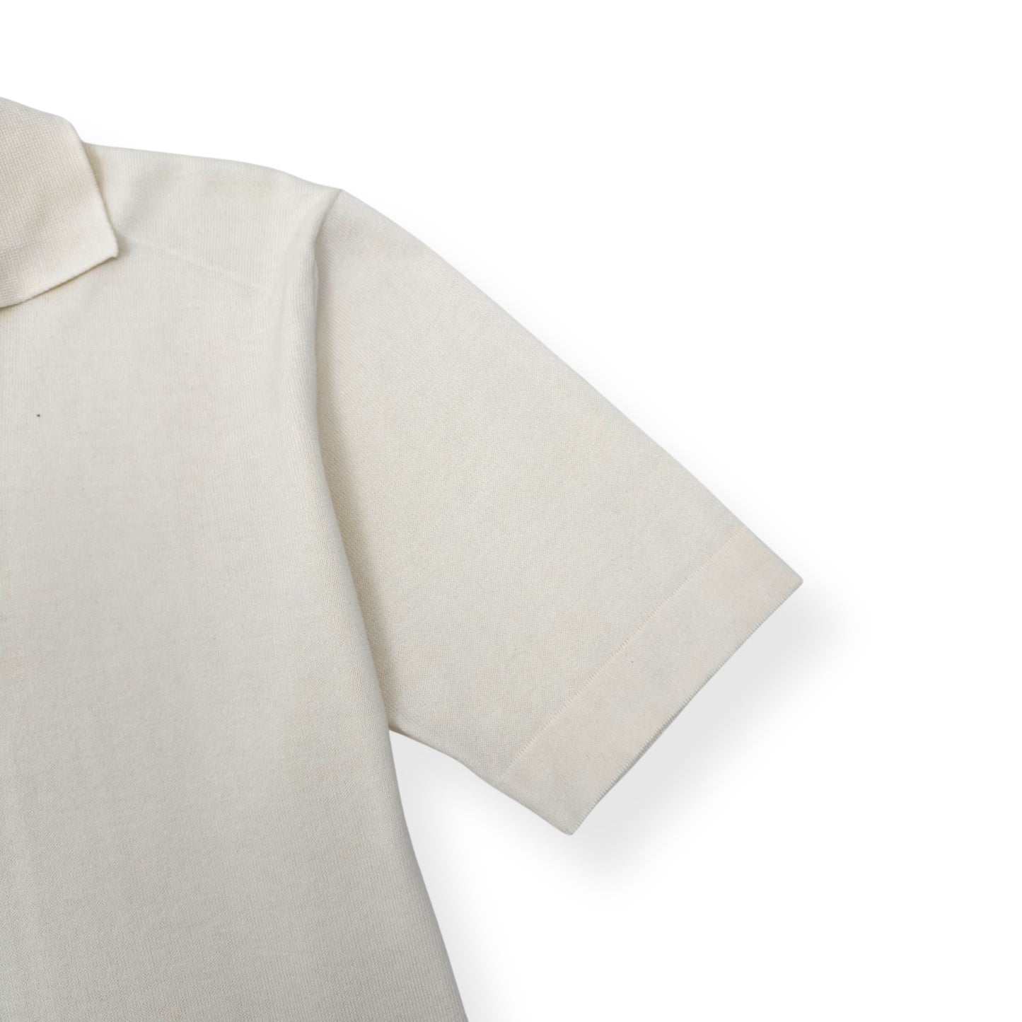 THOM SWEENEY SKIPPER COTTON POLO SHIRT CREAM M