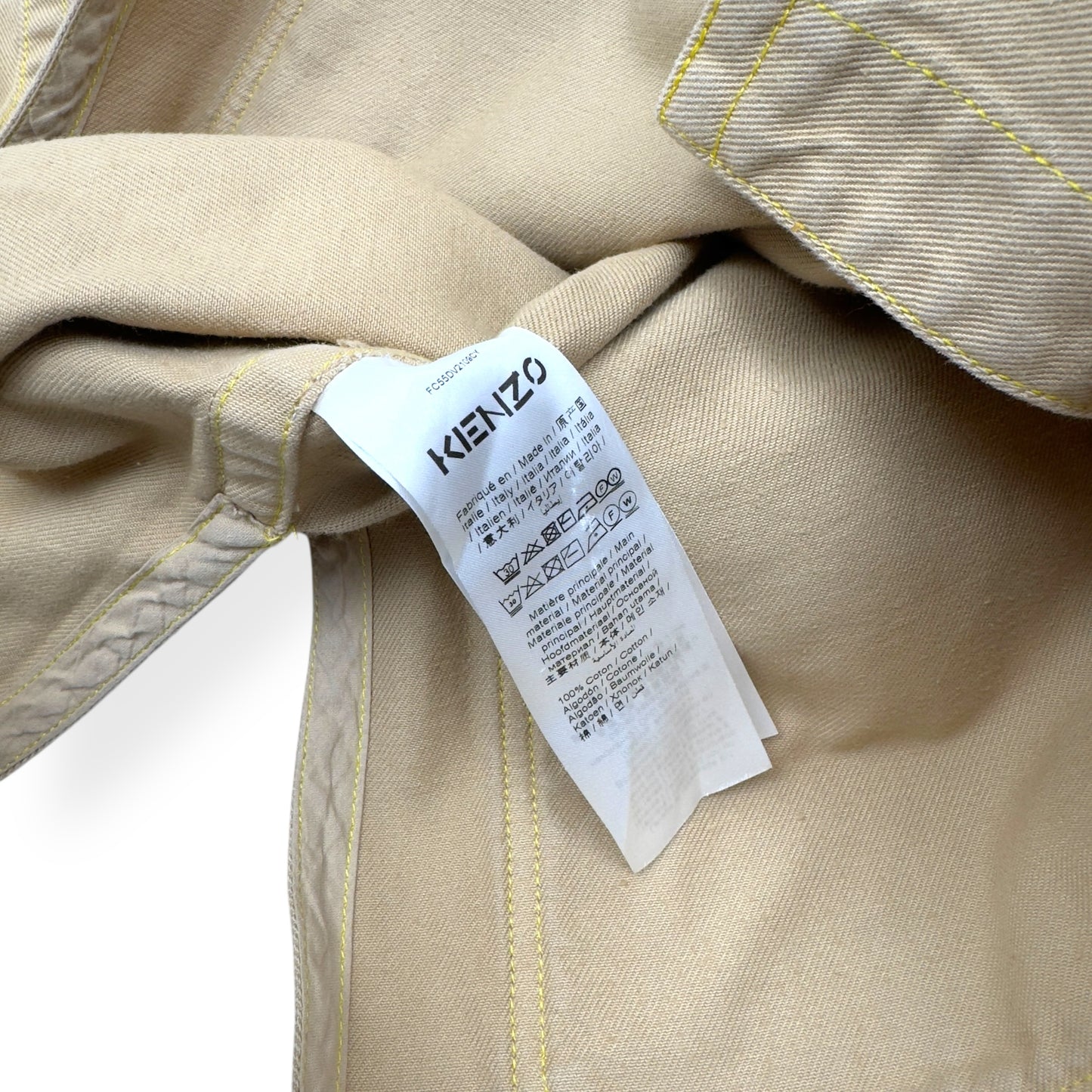 KENZO PARIS OVERSIZED DENIM OVER SHIRT SAND M
