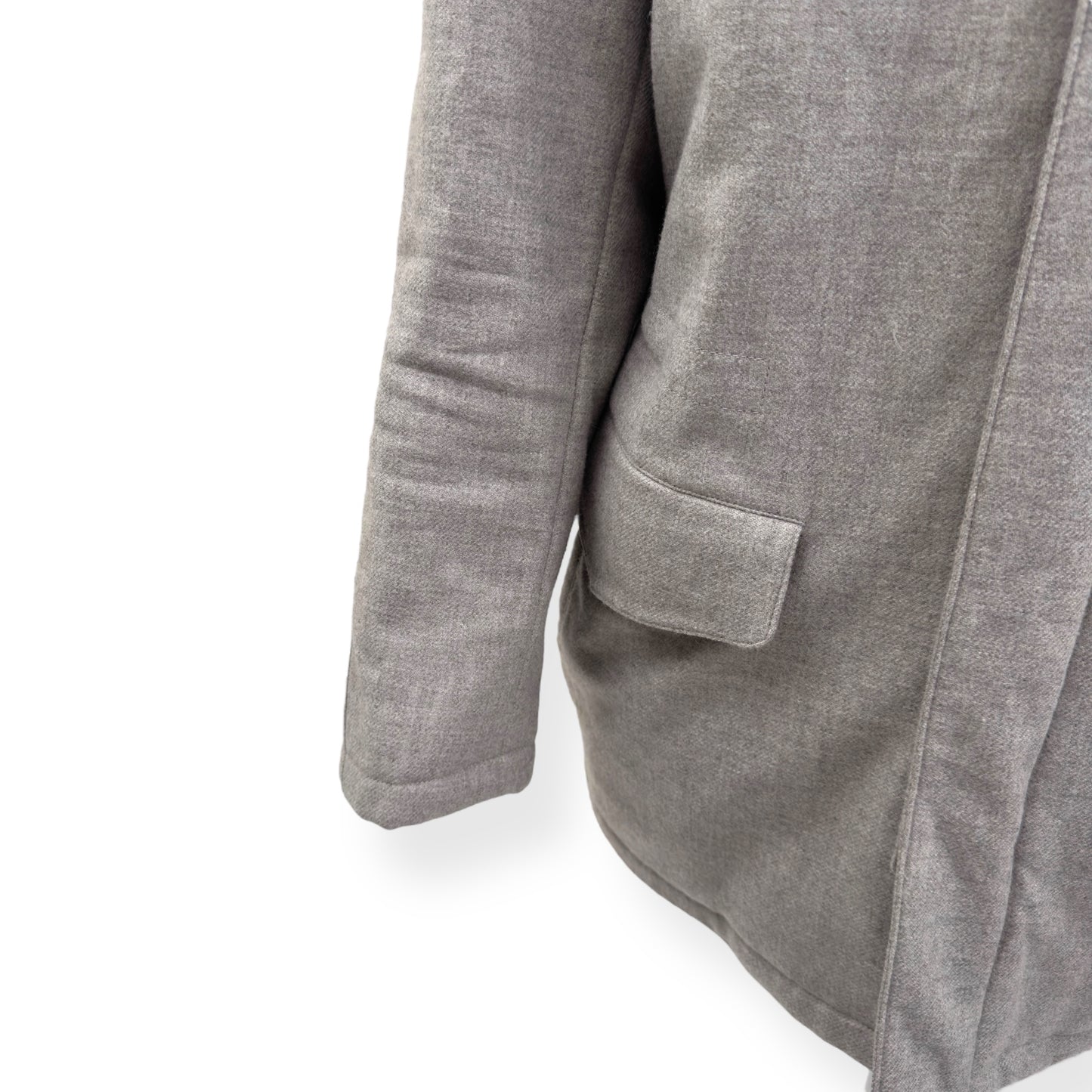 THOM SWEENEY BESPOKE WOOL / CASHMERE MID-LENGTH JACKET GREY 50 / M