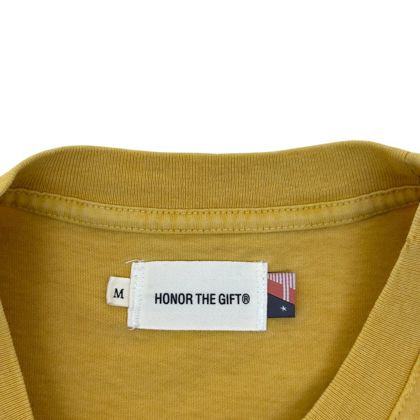 HONOR THE GIFT ALIVE GRAPHIC COTTON T-SHIRT YELLOW M