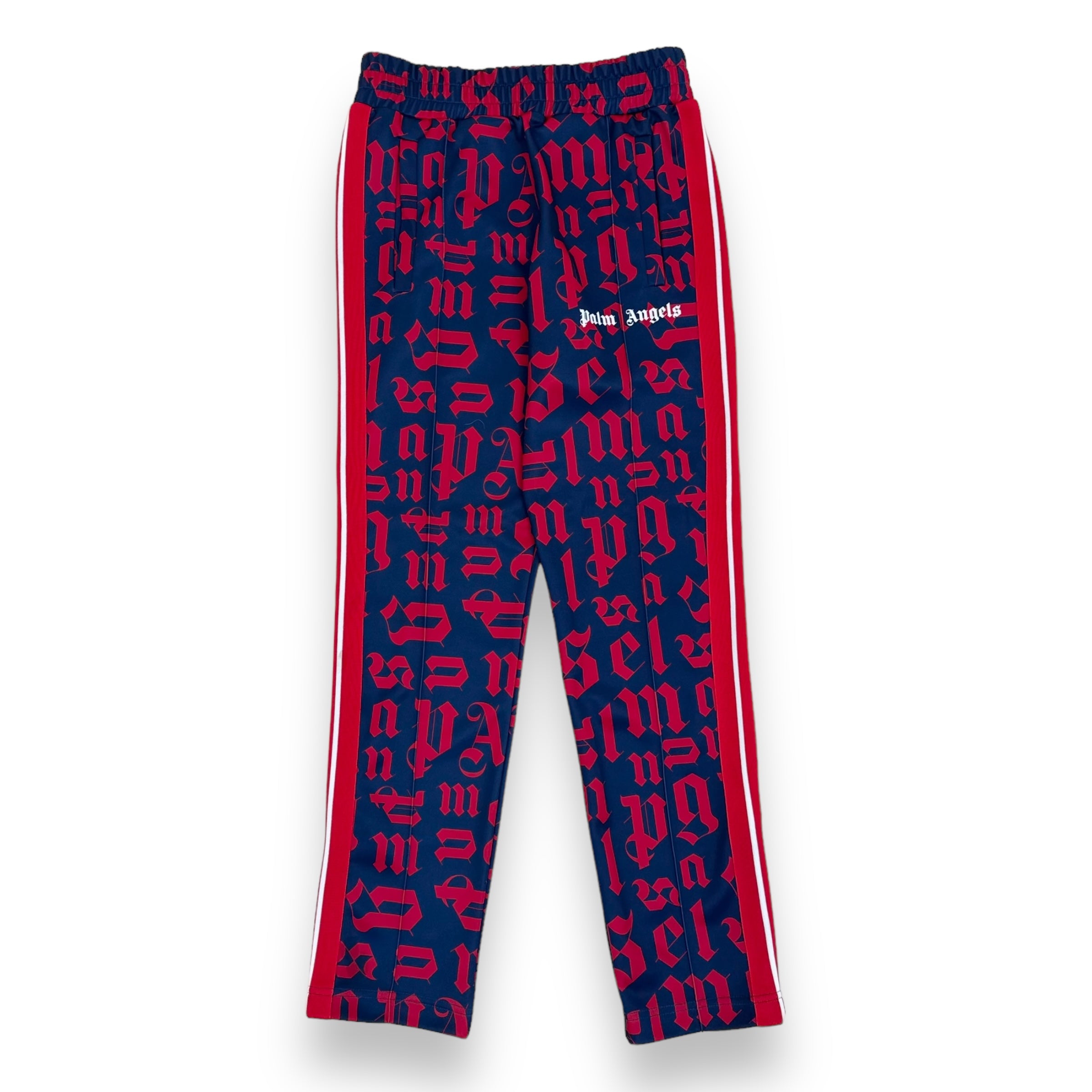 PALM ANGELS MONOGRAM TRACK PANTS RED / BLUE S