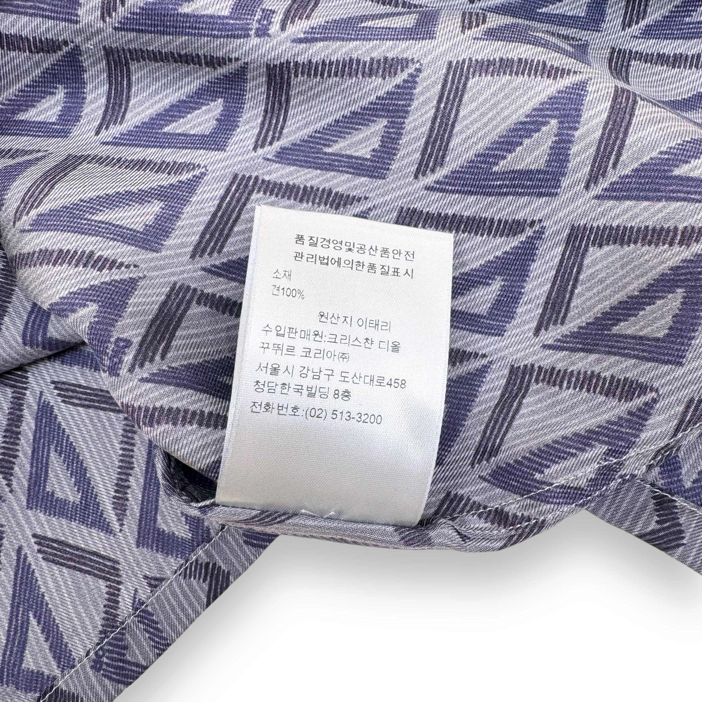 DIOR CD DIAMOND SILK SHIRT L