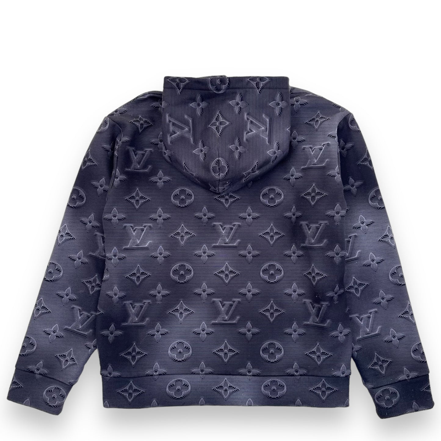 LOUIS VUITTON PRINTED ALL OVER HOODIE GREY L