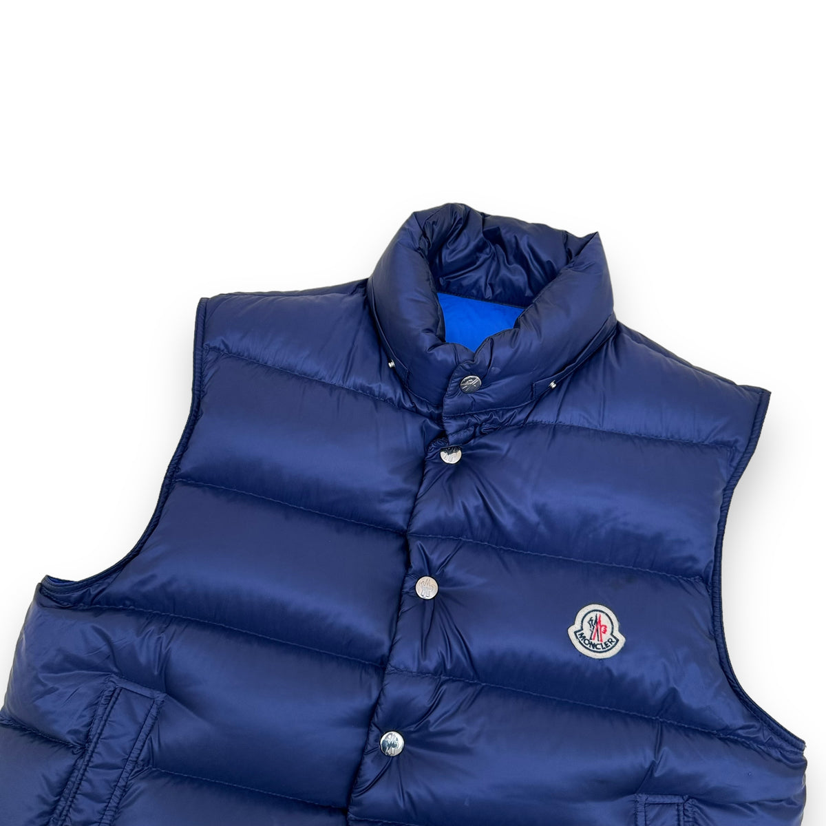 MONCLER BILLECART GILET PUFFER JACKET NAVY BLUE L