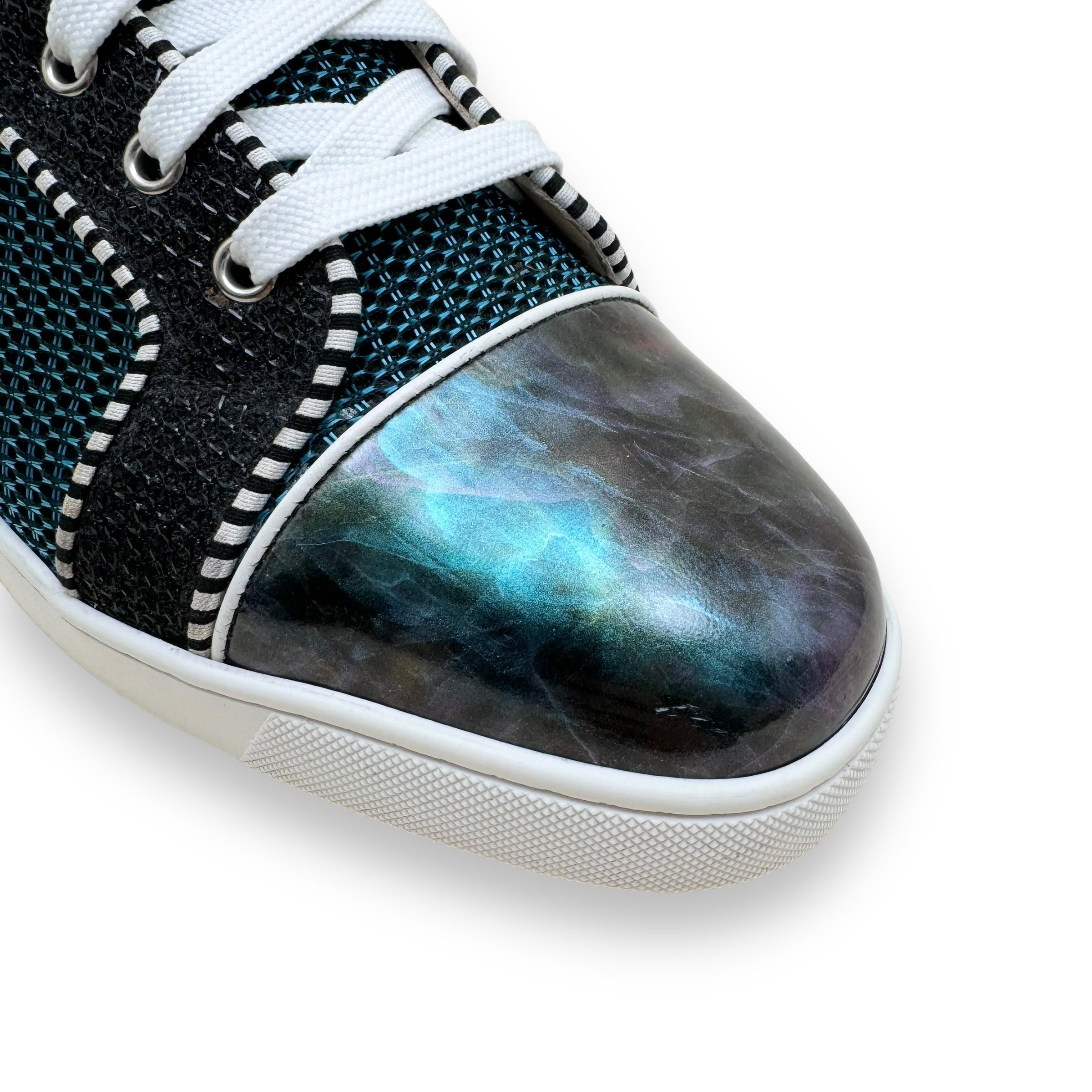 CHRISTIAN LOUBOUTIN LOUIS ORLATO FLAT SNEAKER BLUE / BLACK UK9