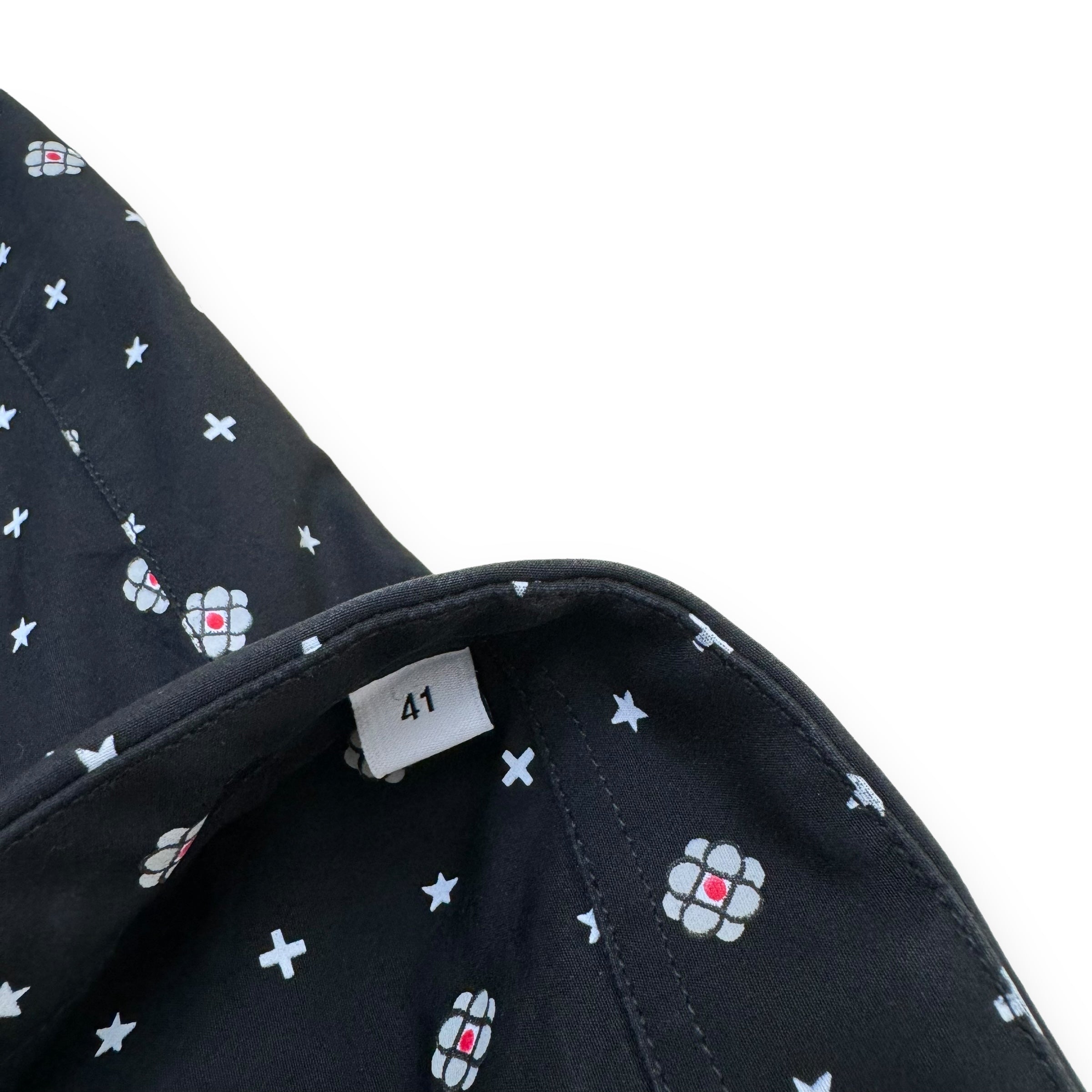 GIVENCHY MICRO PATTERNED LONG SLEEVE SHIRT BLACK L