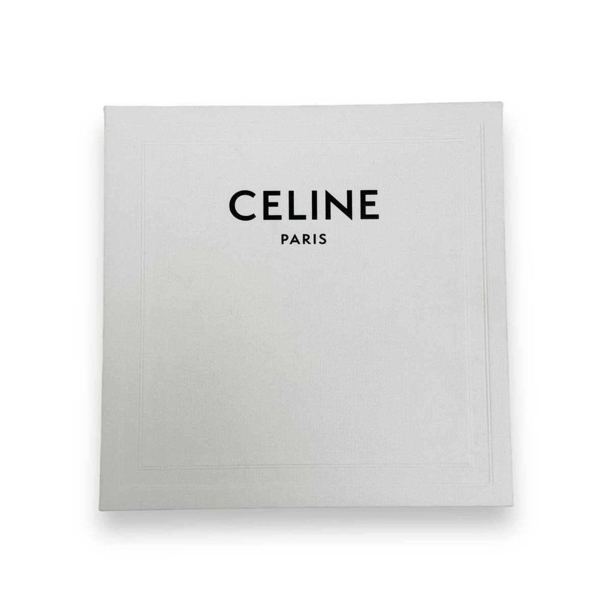 CELINE LEATHER BELT BLACK / SILVER 85