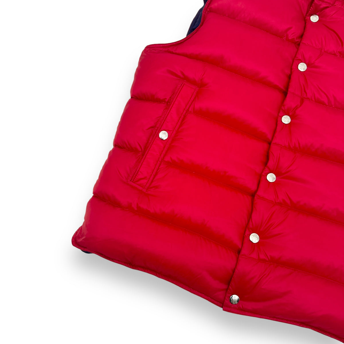 MONCLER BILLECART GILET PUFFER JACKET RED XL