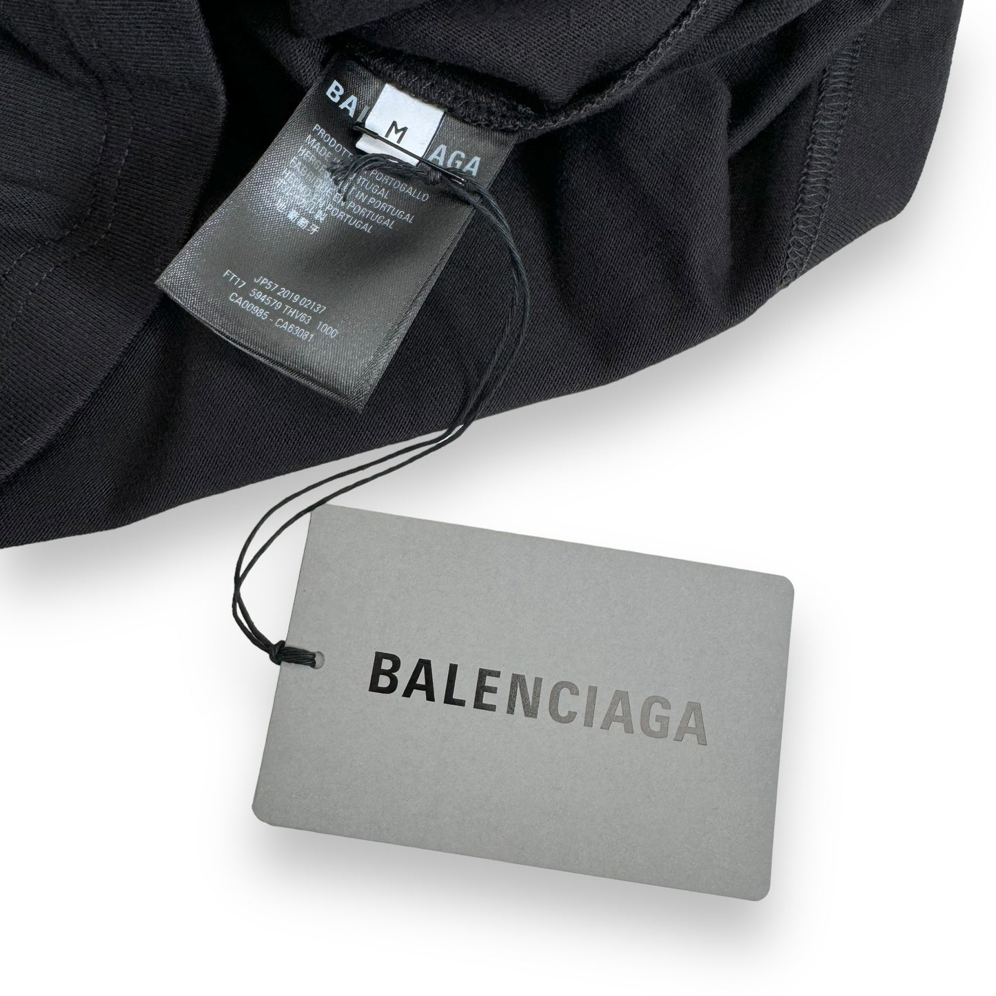 BALENCIAGA BIO-LOGO COTTON T-SHIRT BLACK / GREEN M