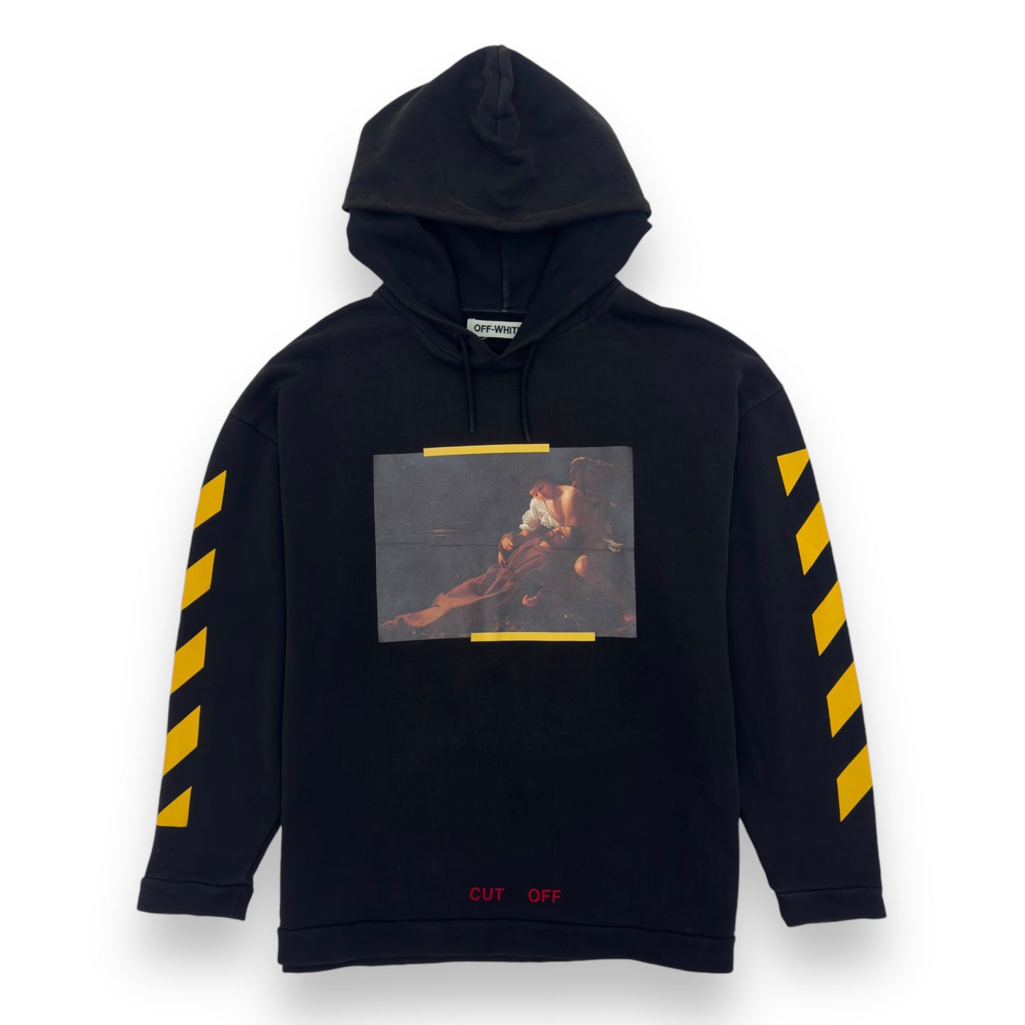 OFF-WHITE GRAPHIC PRINT HOODIE BLACK M