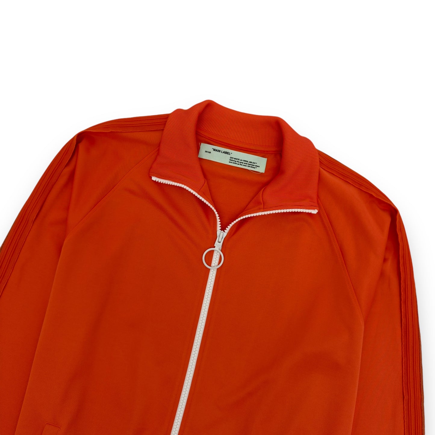 OFF-WHITE ZIP-UP ARROW TRACK JACKET ORANGE / WHITE XL