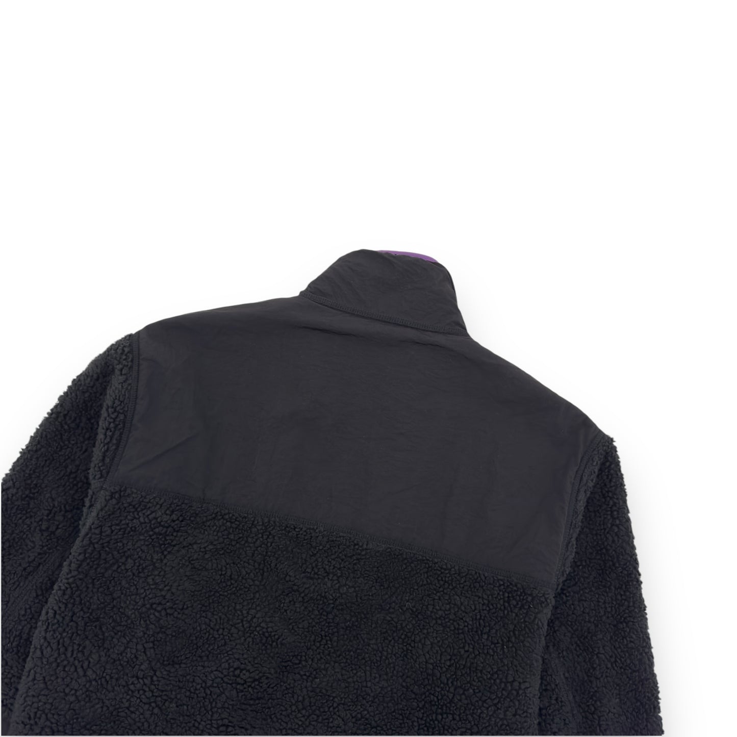 AMI PARIS SHERPA ZIPPED JACKET BLACK / PURPLE M