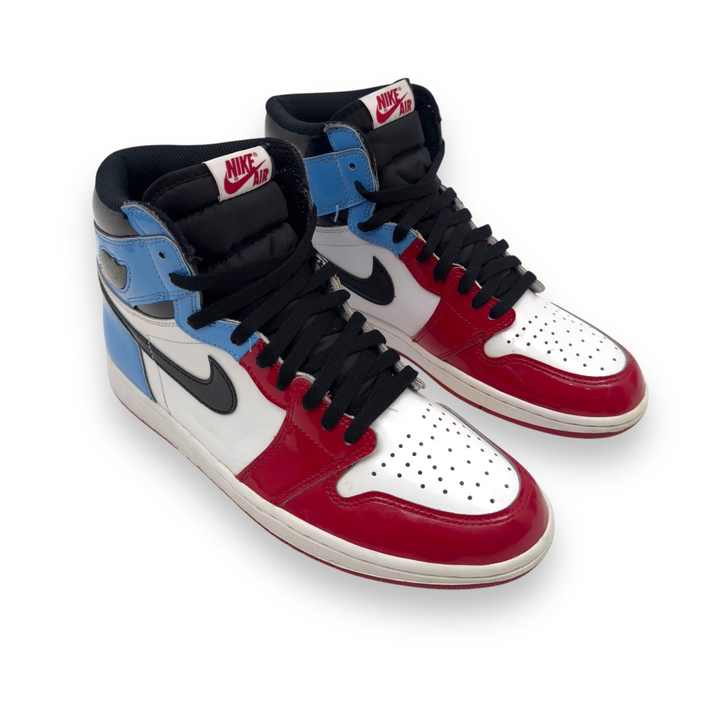 NIKE AIR JORDAN 1 RETRO HIGH FEARLESS UNC CHICAGO RED / BLUE UK10