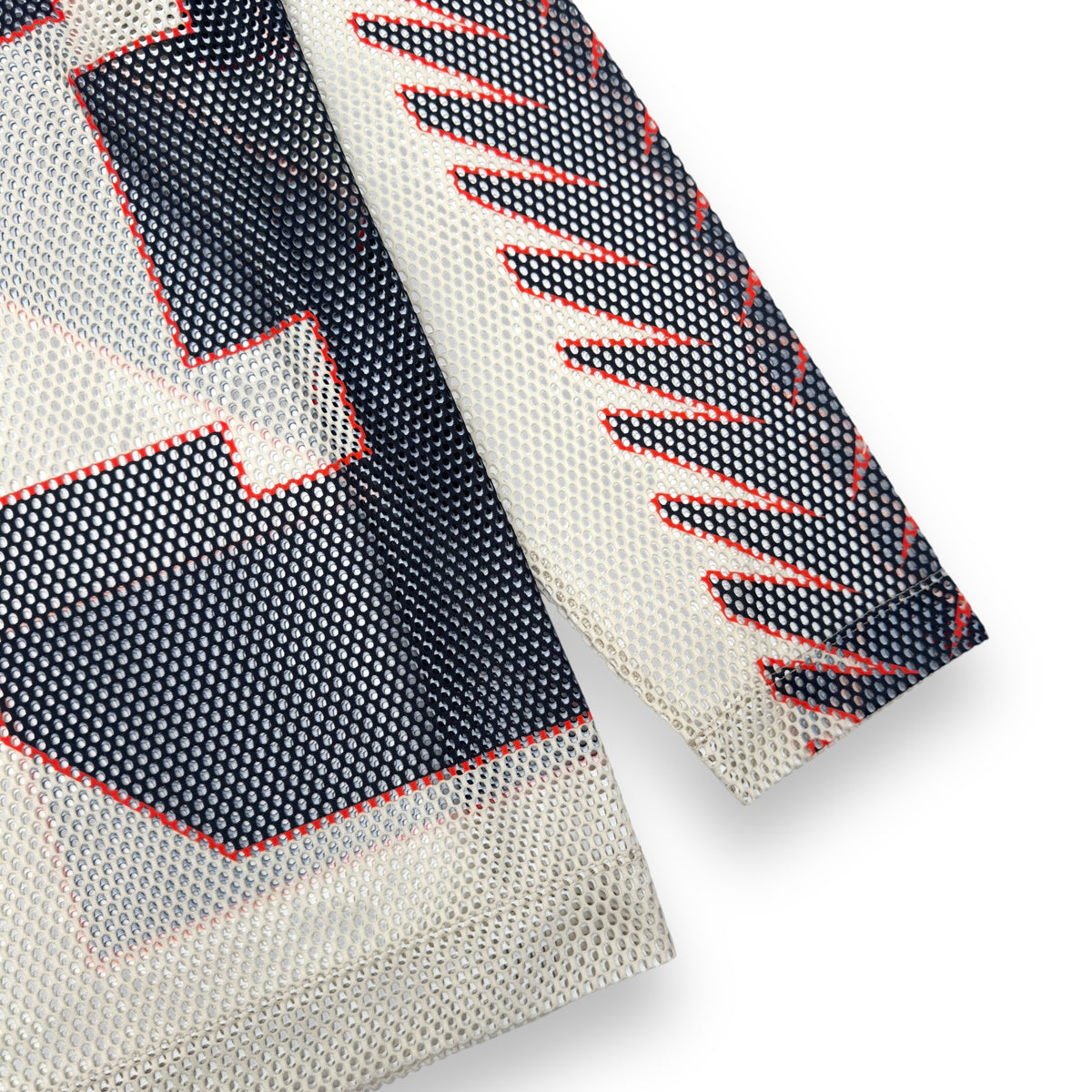 DRIES VAN NOTEN OVERSIZED HEGLAND PRINTED MESH JERSEY GREY L