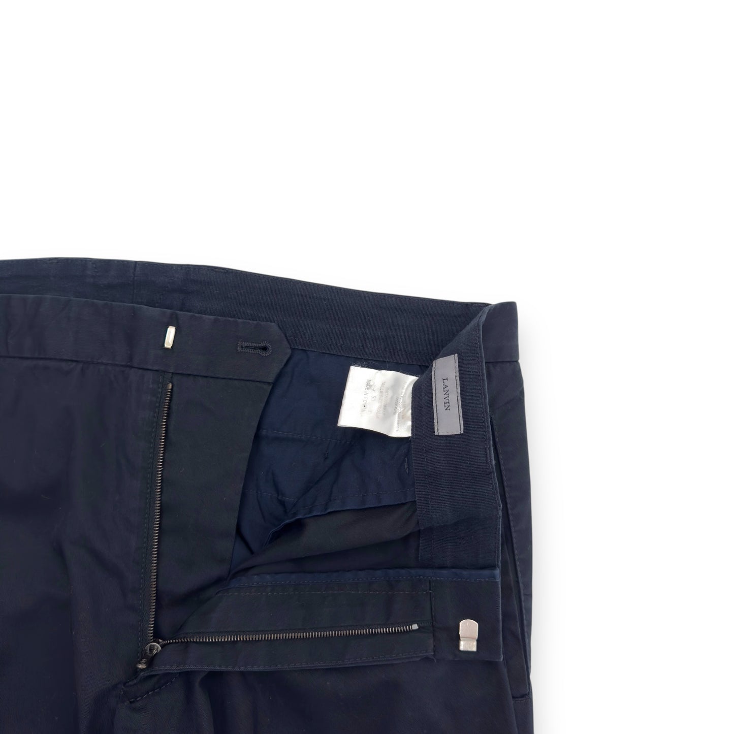 LANVIN TROUSERS NAVY BLUE L