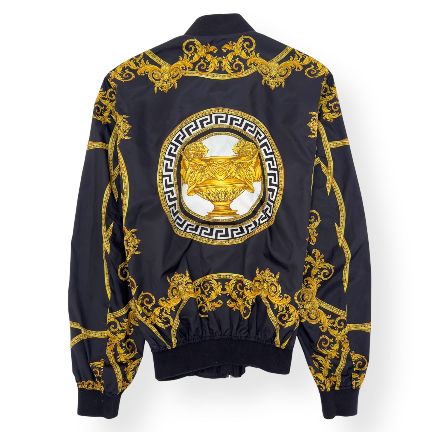 VERSACE BAROQUE PRINT REVERSIBLE JACKET YELLOW / BLACK 46 / S