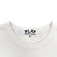 CDG PLAY LONG SLEEVE T-SHIRT WHITE M