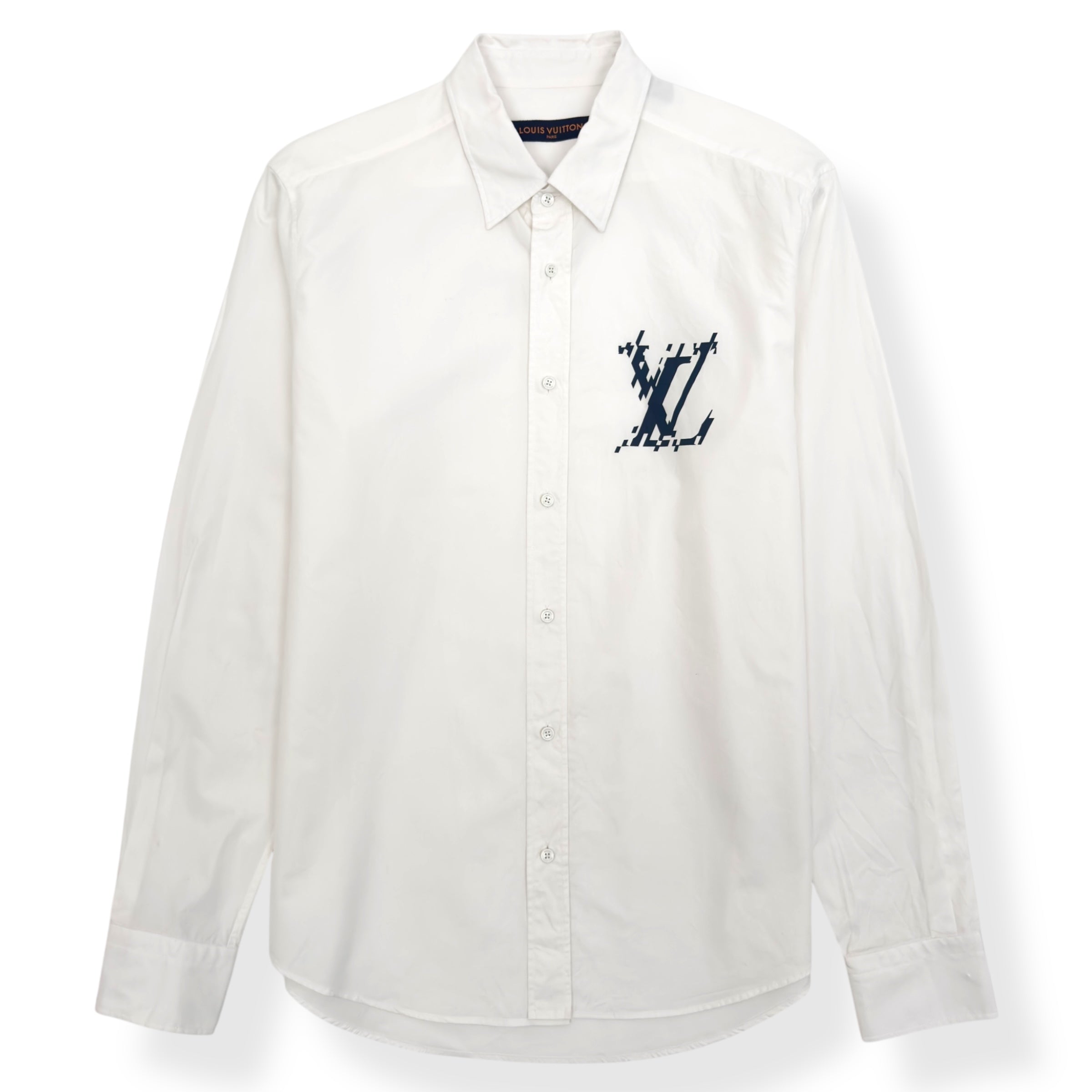 LOUIS VUITTON X SHIRT BY SHIRT LONG SLEEVE SHIRT WHITE / NAVY XL