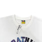 A BATHING APE TIE DYE COLLEGE T-SHIRT WHITE / PURPLE XL