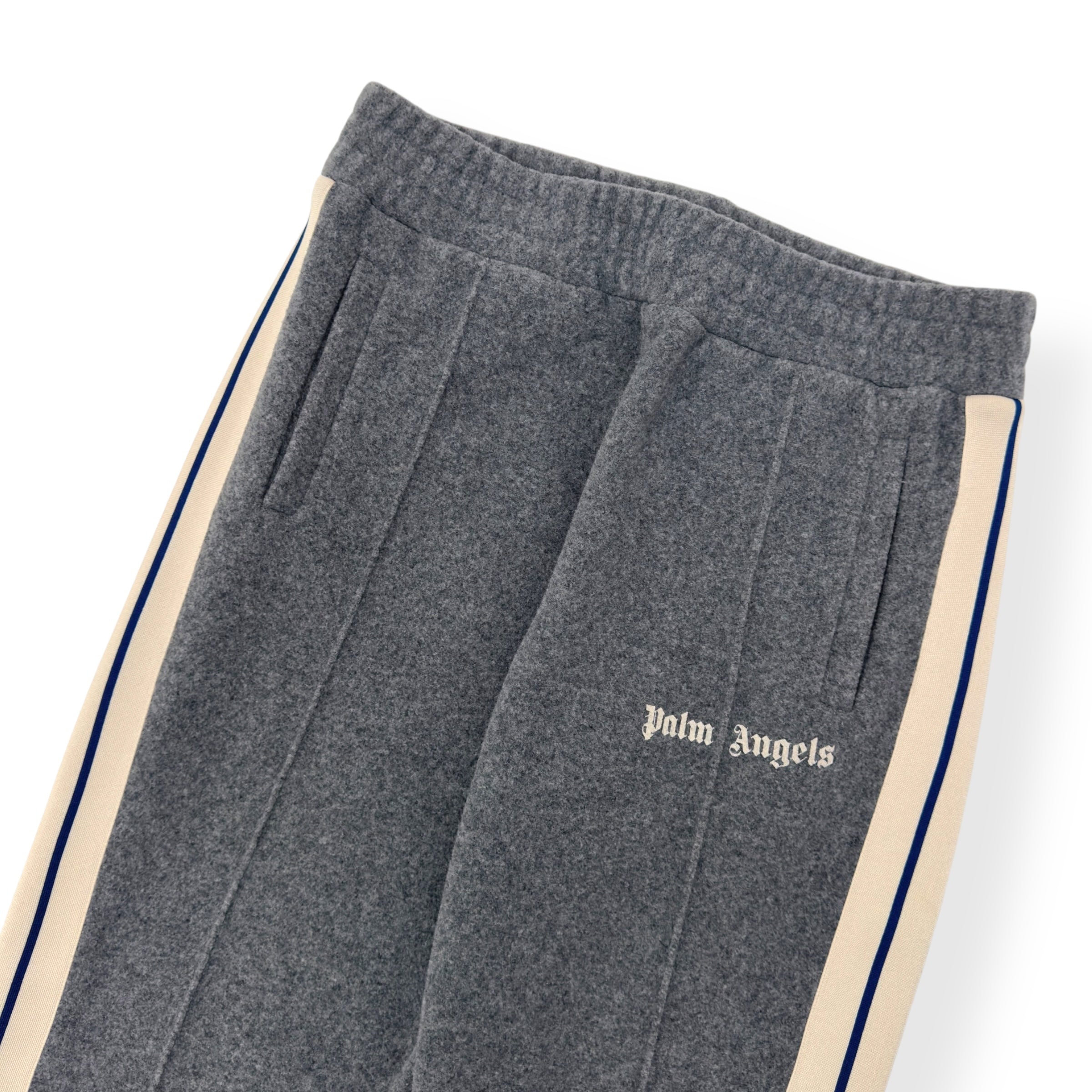 PALM ANGELS WOOL STRAIGHT TROUSERS GREY L