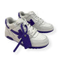 OFF-WHITE WOMENS OUT OF OFFICE LOW TOP SNEAKER WHITE / PURPLE 38 / UK5